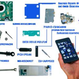 Componentes internos de un smartphone mostrando el módulo NFC