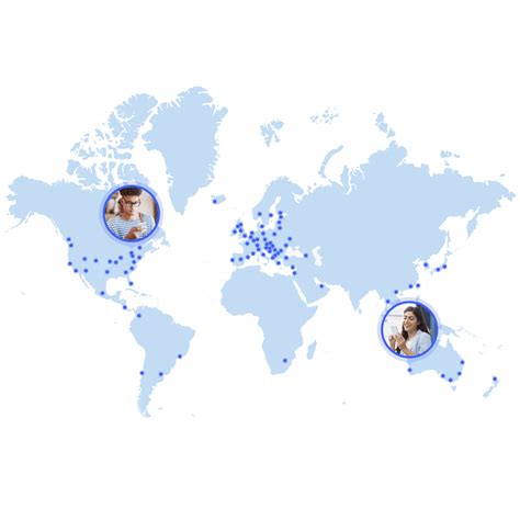 Mapa mundial mostrando la red de servidores de NordVPN