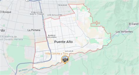 Mapa de la comuna de Puente Alto