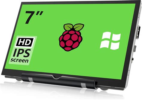 Monitor de 7 pulgadas conectado a Raspberry Pi