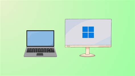 Ilustración de un portátil conectado a un monitor externo