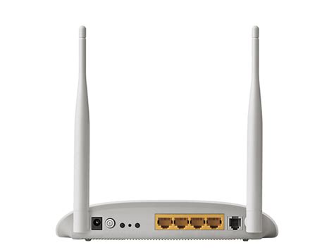 Diagrama del router TP-Link TD-W8961ND mostrando puertos y luces