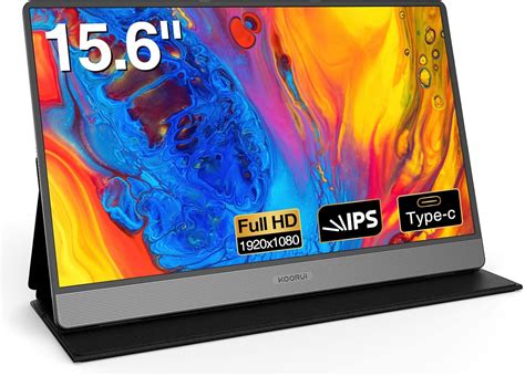 Monitor portátil Vilva 15.6 pulgadas con cable USB-C conectado a un portátil