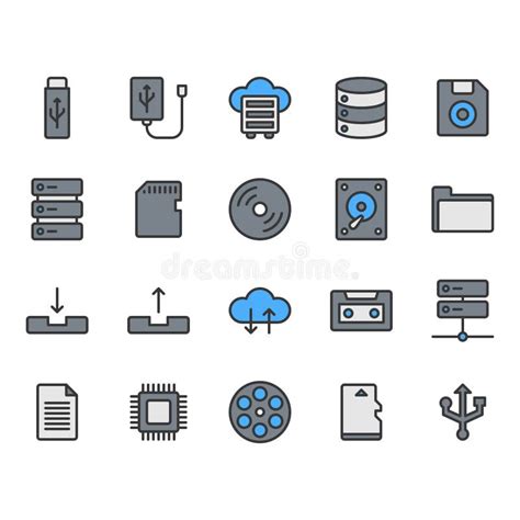 Iconos de almacenamiento en un smartphone