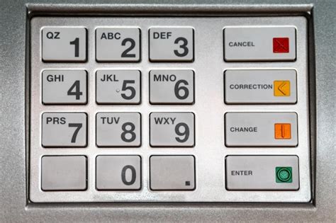 Imagen de un teclado numérico de cajero automático