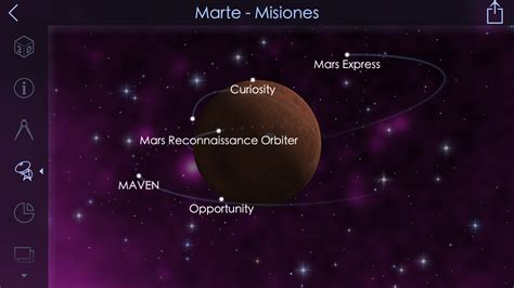 Captura de pantalla de Star Walk 2 mostrando constelaciones y satélites