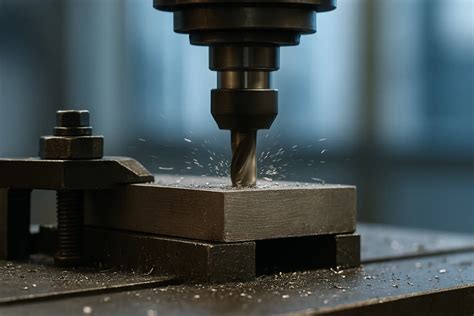 Detalle de una fresadora de mano con broca