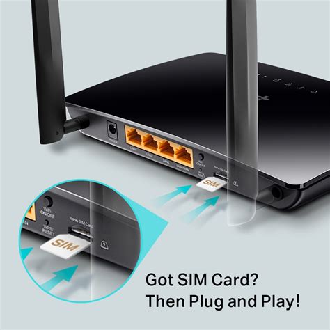 Router TP-Link TL-MR150 con tarjeta SIM insertada
