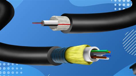 Sección transversal de un cable de fibra óptica monomodo