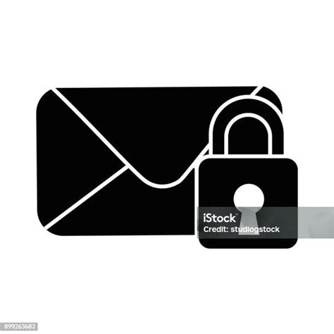 Ilustración de un candado sobre un sobre de correo electrónico, simbolizando la seguridad