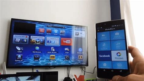 Ejemplo de smartphone conectado a un televisor con MHL