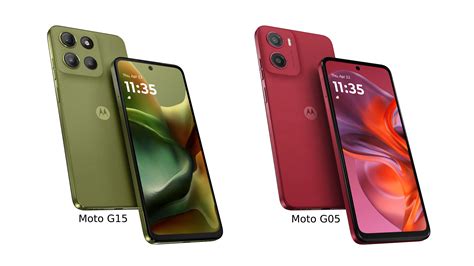 Imagen comparativa de especificaciones de Moto G05 y Moto G (CDMA)