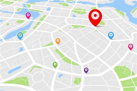 Mapa con un punto de ubicación GPS