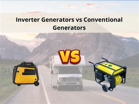 Diagrama comparativo de generadores Inverter y convencionales