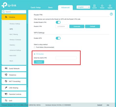 Interfaz de configuración de un router TP-Link
