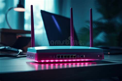 Router moderno con luces LED