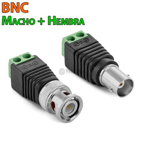 Conectores BNC macho y hembra