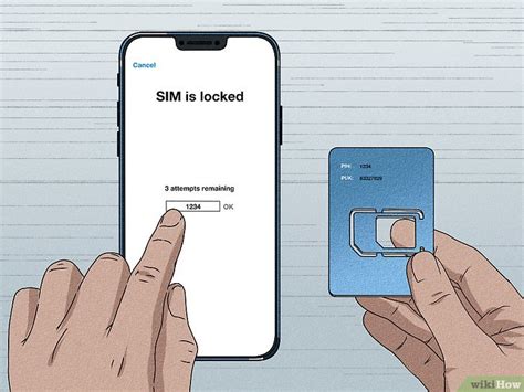 Teléfono móvil mostrando mensaje de SIM bloqueada