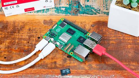 Raspberry Pi conectada a un cable Ethernet