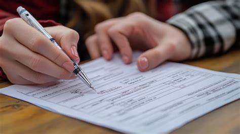 Persona llenando un formulario de cancelación