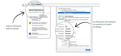 Ejemplo visual de cómo se muestra un certificado EV en la barra de direcciones de un navegador