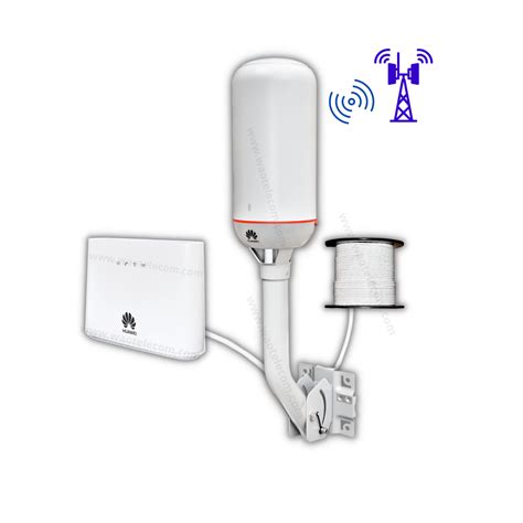 Antena 4G Huawei B2368-57 instalada en un techo