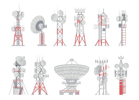 Diagrama de torres celulares y cobertura