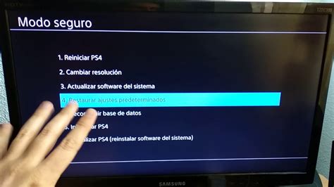 Icono de modo seguro de PS4