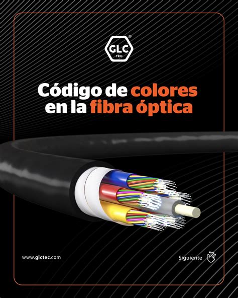 Cable de fibra óptica con diferentes colores