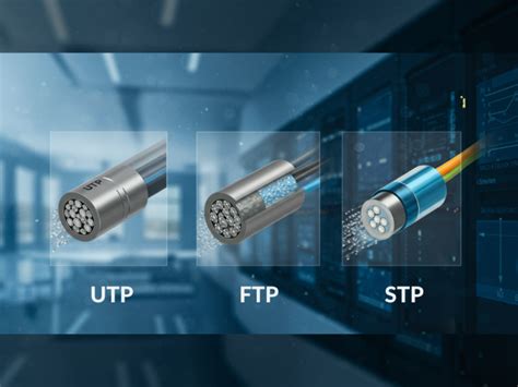 Comparación visual de cables de red UTP y STP