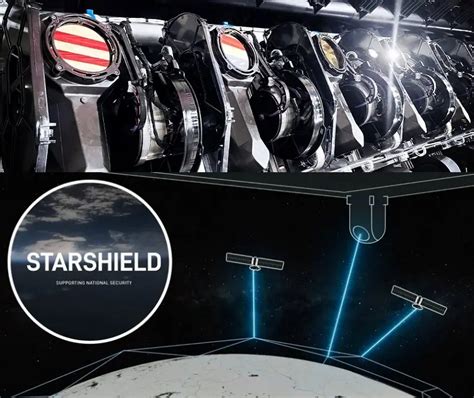 Ilustración conceptual de la constelación de satélites Starshield