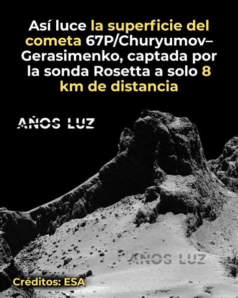 Imagen del cometa 67P/Churyumov-Gerasimenko tomada por la misión Rosetta