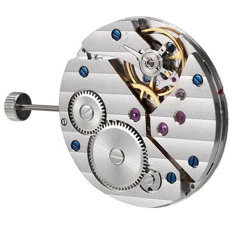 Movimiento mecánico de reloj detallado