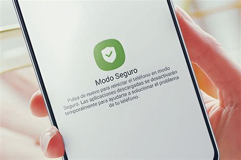 Icono que representa el modo seguro en un smartphone