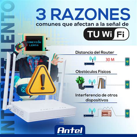 Infografía mostrando cómo los obstáculos afectan la señal Wi-Fi