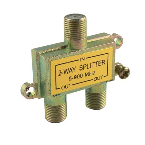 Diagrama de un splitter coaxial dividiendo una señal