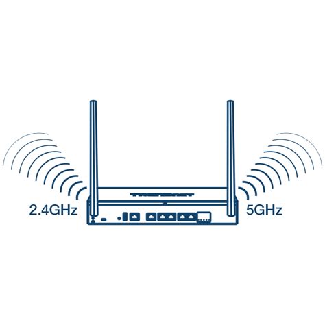 Ilustración de un router Wi-Fi emitiendo ondas de señal