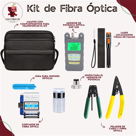 Kit de herramientas para instalación de fibra óptica