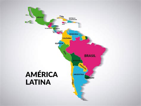 Mapa de América Latina con énfasis en Centroamérica