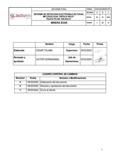 Ejemplo de informe de detección de fugas con coordenadas GPS