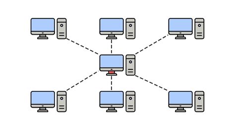 Ilustración de una red Ethernet con topología en estrella