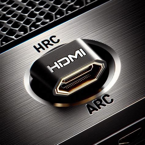 Etiqueta de conector HDMI ARC en un televisor