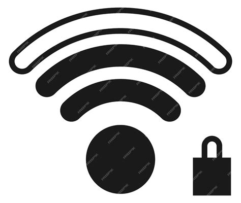 Icono de candado sobre un fondo de red WiFi